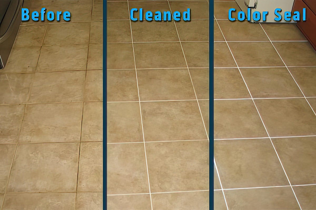 Home 6 before tile cleaning after color sealing lexington ky Standard