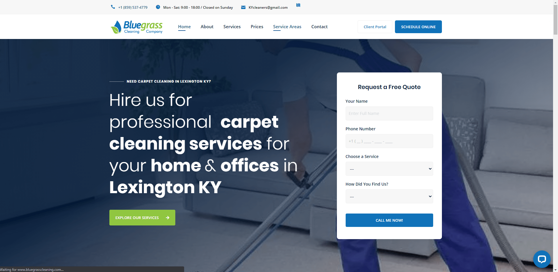 bluegrass cleaning company launches new website