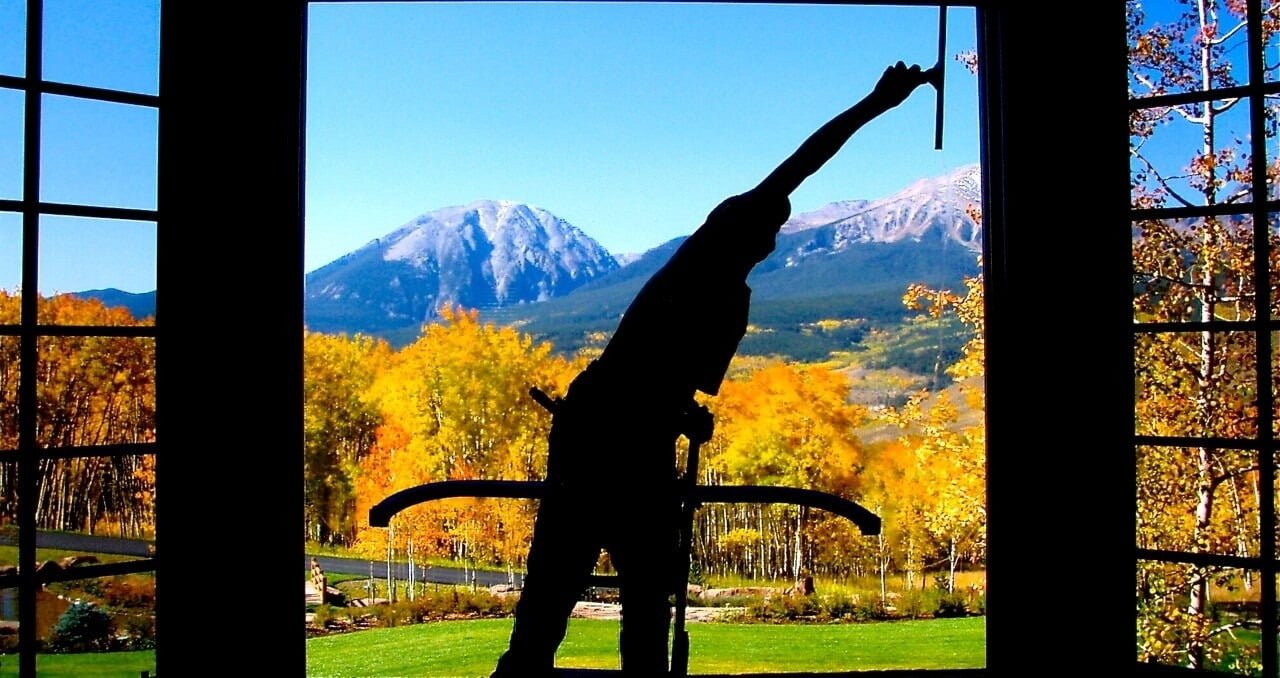 cleaning windows at your home